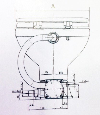 Wc toilette JOHNSON AQUAT con maceratore 12V